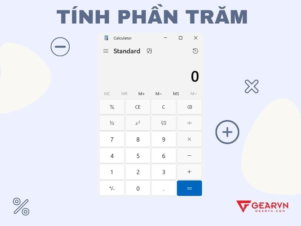 Cách tính phần trăm trên máy tính - GEARVN