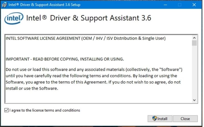 Dùng công cụ Intel® Driver & Support Assistant để update driver card màn hình Intel