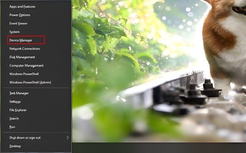 Chọn Device Manager