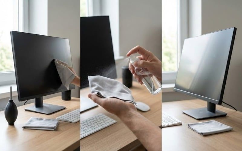 Các bước vệ sinh màn hình máy tính