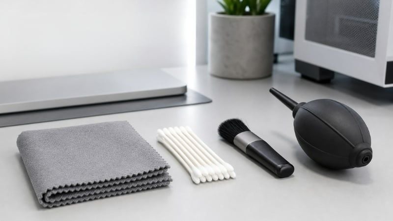 Chuẩn bị dụng cụ vệ sinh tai nghe