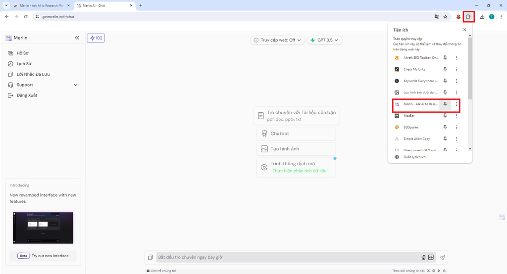 Hướng dẫn cài đặt Merlin ChatGPT chi tiết