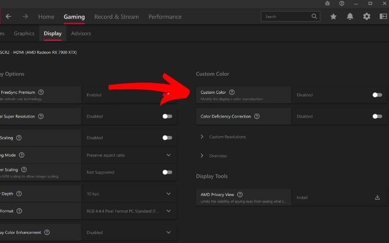 Custom Color có thể dễ dàng điều chỉnh độ bão hòa, độ tươi,...