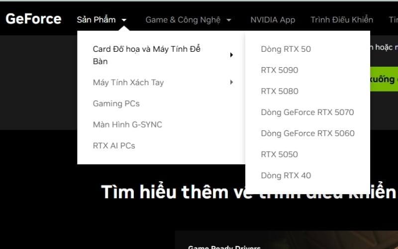 Tải driver thủ công từ website nhà sản xuất