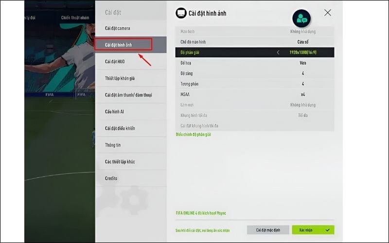 Cài đặt hiển thị hình ảnh trong game phù hợp với nhu cầu và thiết bị của bạn
