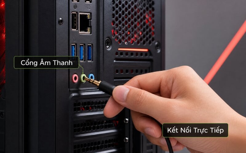 Thay đổi cổng cắm tai nghe