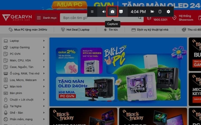 Dùng Xbox Game Bar (Windows + G) để chụp màn hình