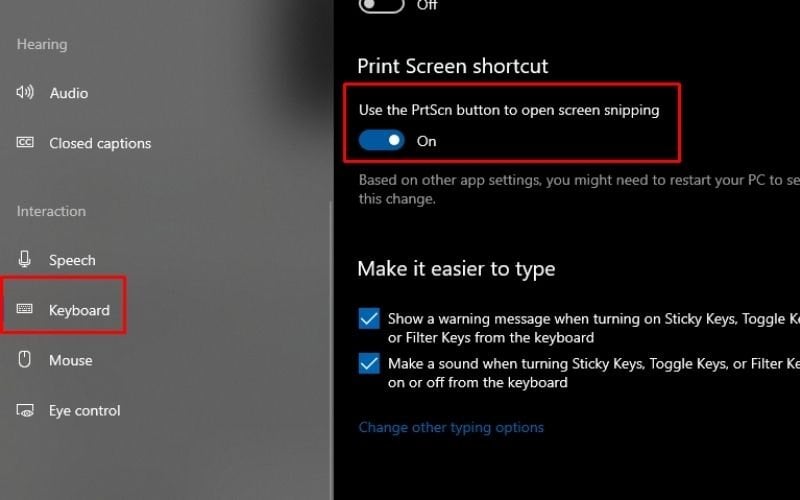 Gạt công tắc sang On