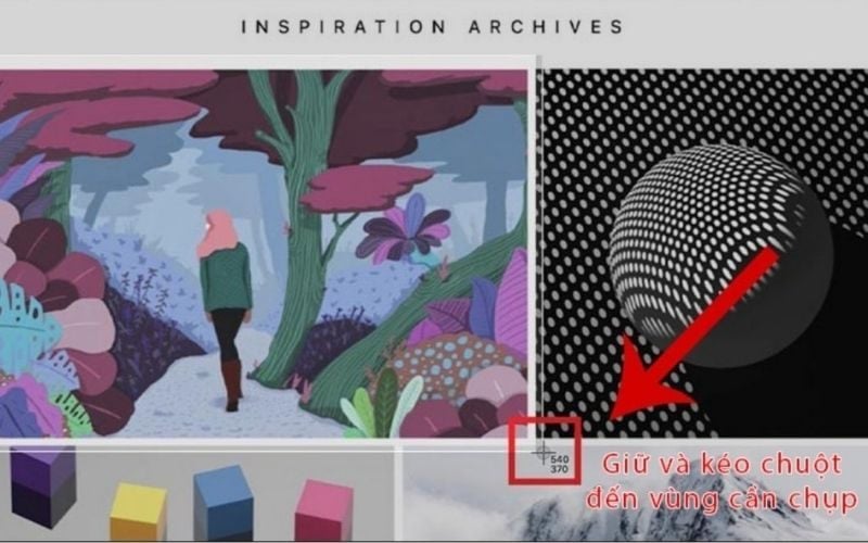 Sử dụng phím tắt Command + Shift + 4 để chụp màn hình chọn vùng