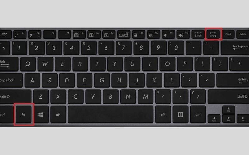 Một số bàn phím yêu cầu nhấn Fn cùng với phím Print Screen để chụp màn hình