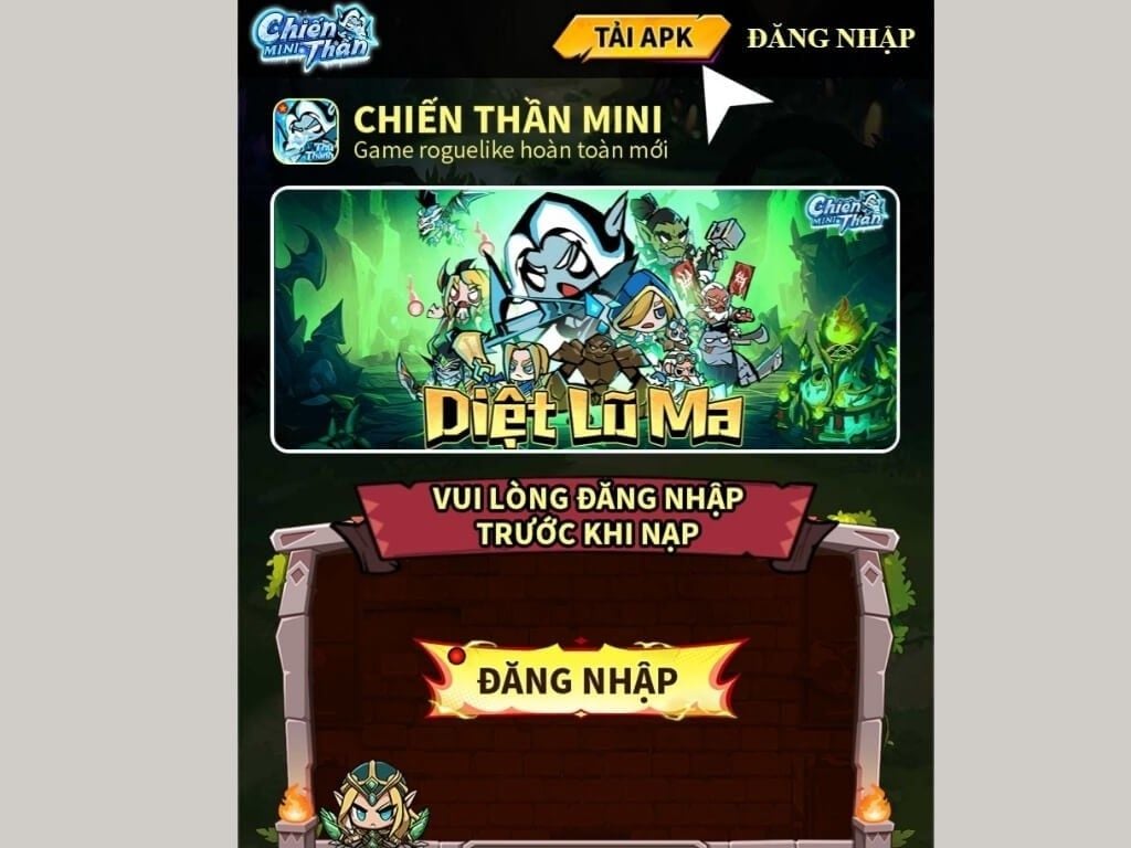 Cách tải game Chiến Thần Mini trên máy tính - GEARVN