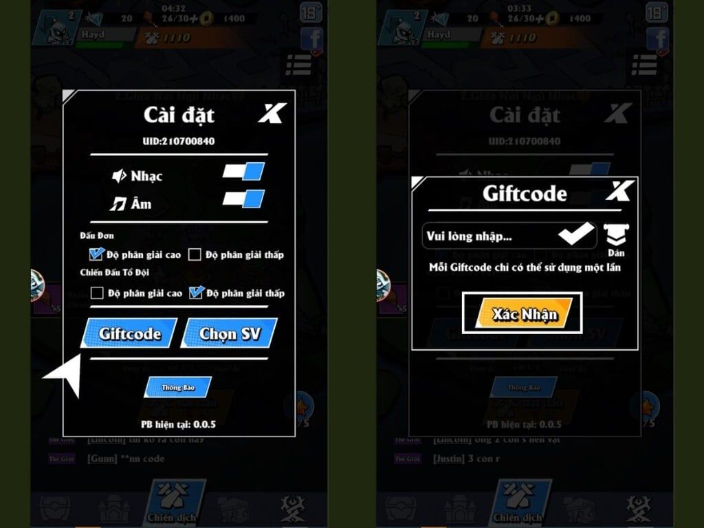 Hướng dẫn chi tiết cách nhập code Chiến Thần Mini mới nhất - GEARVN