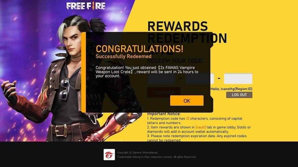 Tại sao nhập code Free Fire Max không thành công?
