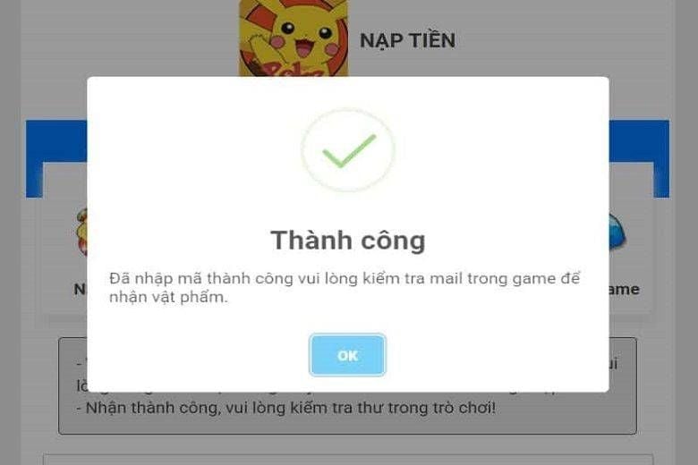 Tại sao nhập code Poke Đại Chiến báo lỗi?