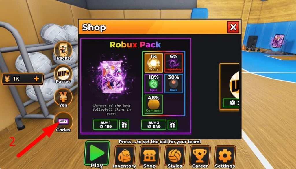 Hướng dẫn chi tiết cách nhập code Volleyball Legend thành công