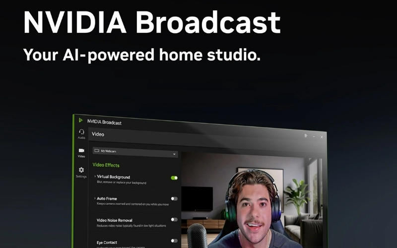 NVIDIA Broadcast biến không gian của bạn thành một studio tại gia