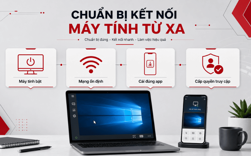 Checklist điều khiển máy tính từ xa bằng điện thoại