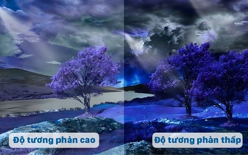 Độ tương phản động đo lường sự chênh lệch sáng tối ở những thời điểm khác nhau