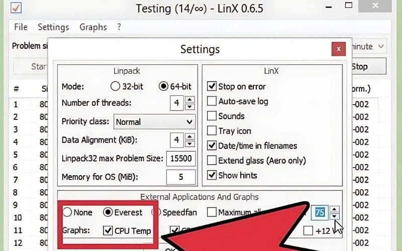 Chạy lại bài stress test trong khoảng 15 - 30 phút và theo dõi nhiệt độ