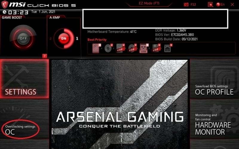 Giao diện&nbsp;Advanced Mode để thiết lập các tùy chọn nâng cao