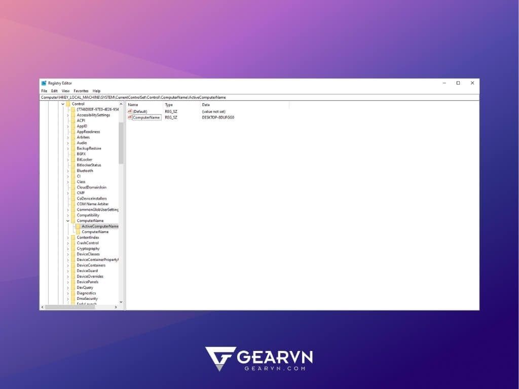 Đổi tên máy tính Windows bằng Registry - GEARVN