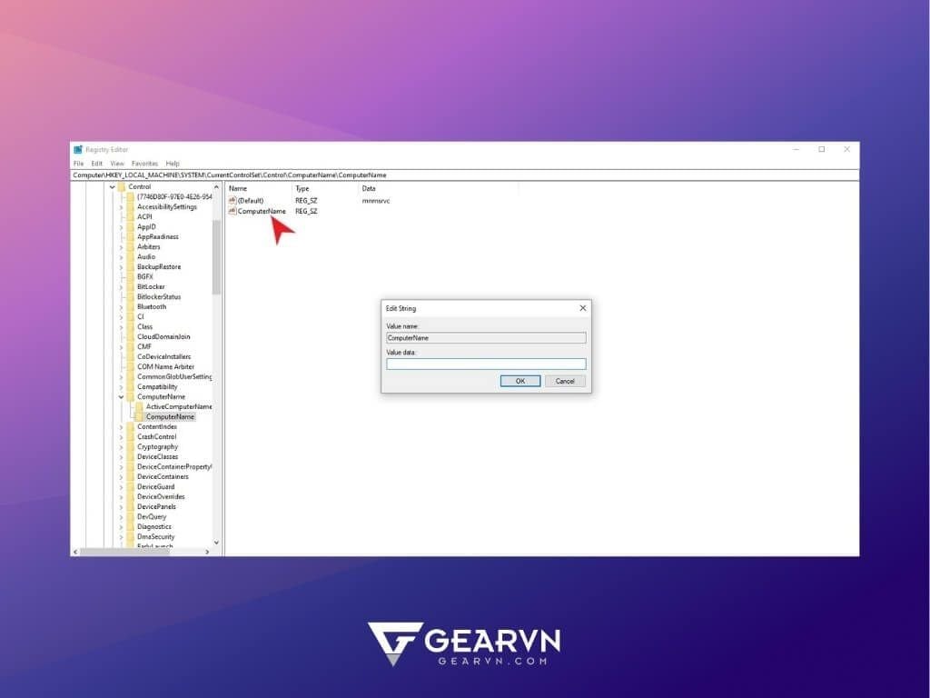 Đổi tên máy tính Windows bằng Registry - GEARVN