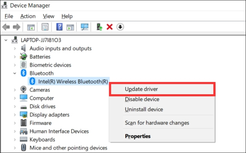 Kiểm tra trong Device Manager