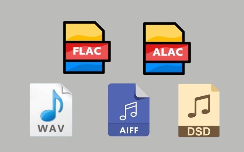 FLAC, ALAC, WAV,&nbsp;AIFF và&nbsp;DSD là những&nbsp;định dạng file nhạc Hi-Res phổ biến