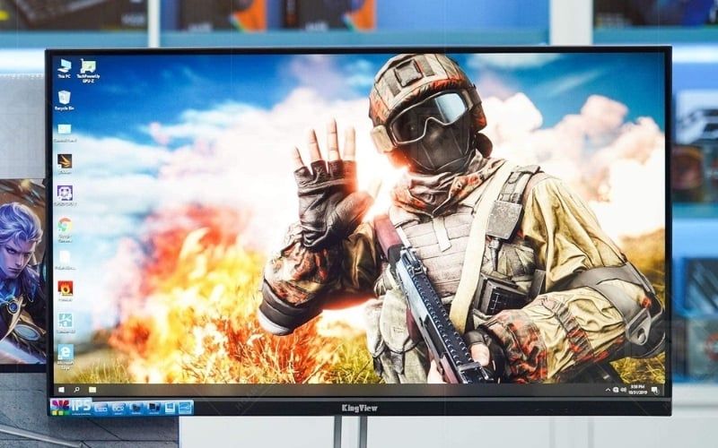 Màn 24 inch Full HD hiển thị sắc nét, rõ ràng cho làm việc và game