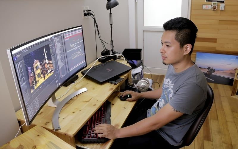 Dân thiết kế, dựng phim và coder nên chọn màn hình 27 hoặc 34 inch Ultrawide