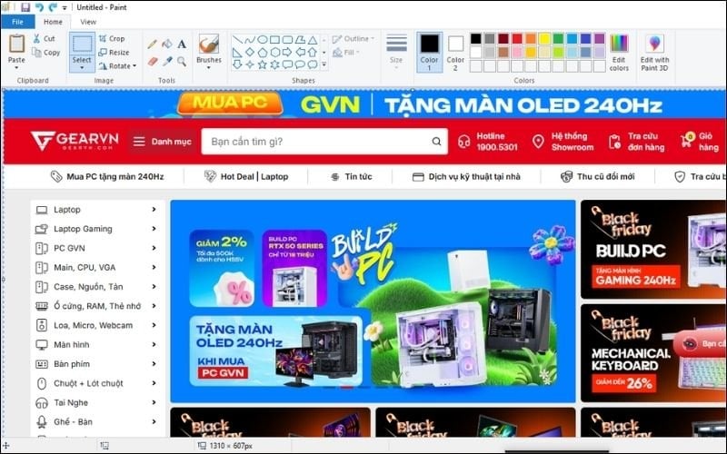 Dán hình ảnh từ bộ nhớ tạm vào ứng dụng