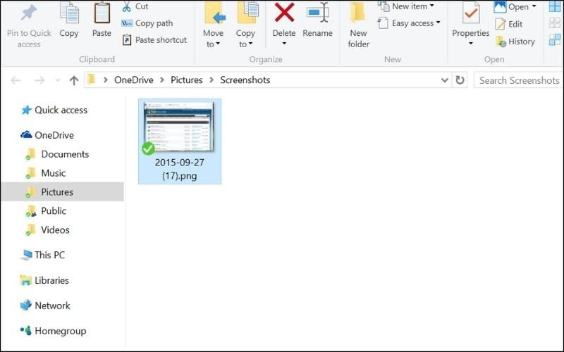 Hãy kiểm tra đường dẫn OneDrive > Pictures > Screenshots