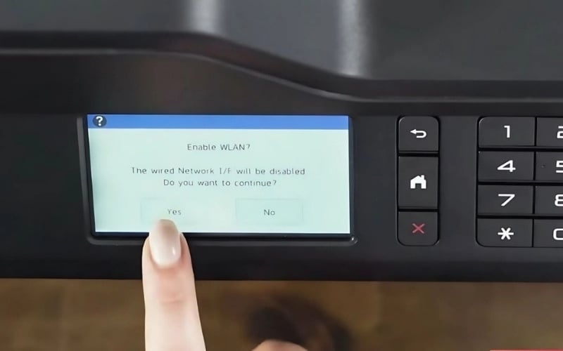 Hệ thống sẽ yêu cầu bạn xác nhận việc bật WLAN