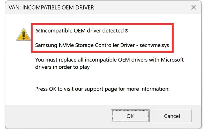 Xung đột Driver Storage Controller cũng là yếu tố phần mềm gây ra sự cố