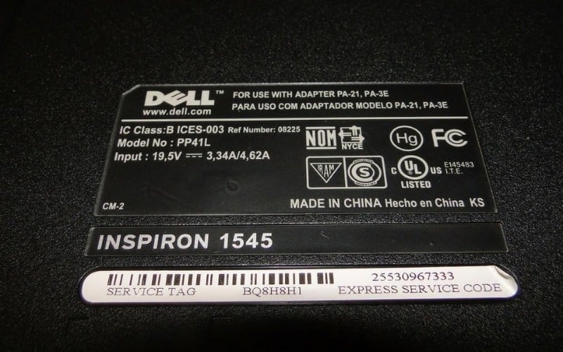 Service Tag và Express Service Code