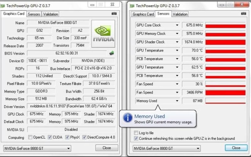 Sử dụng phần mềm chuyên dụng GPU-Z để kiểm tra nhanh chóng, chính xác