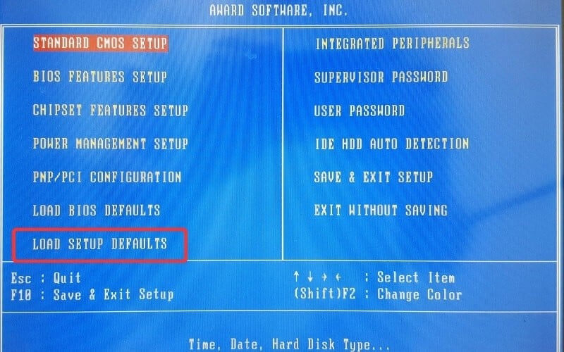Truy cập BIOS để khôi phục cài đặt gốc