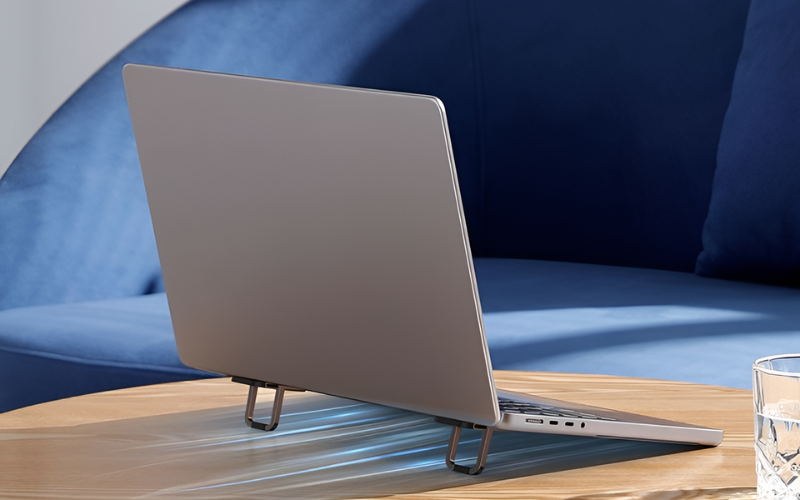 Đặt laptop lên đế tản nhiệt để tối ưu hiệu quả hoạt động của hệ thống làm mát