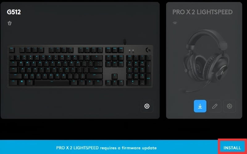 Cập nhật phần mềm quản lý gaming gear và firmware