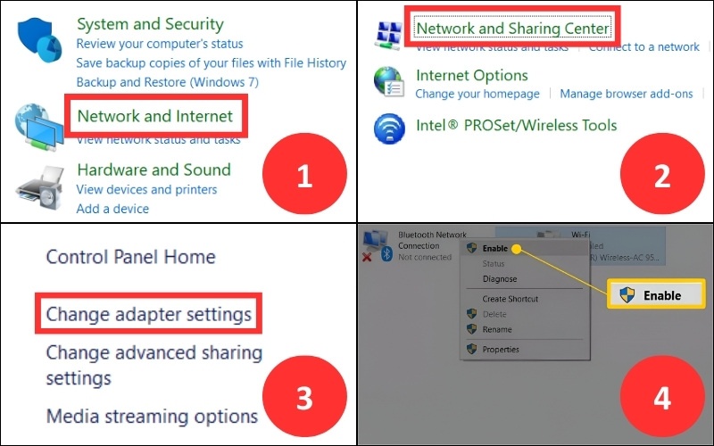Kích hoạt lại Card mạng Ethernet