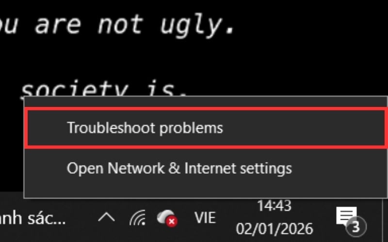 Sử dụng trình khắc phục lỗi tự động (Troubleshoot)