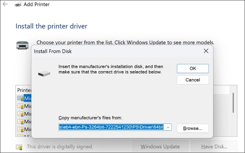 Cài mới hoặc cập nhật driver máy in