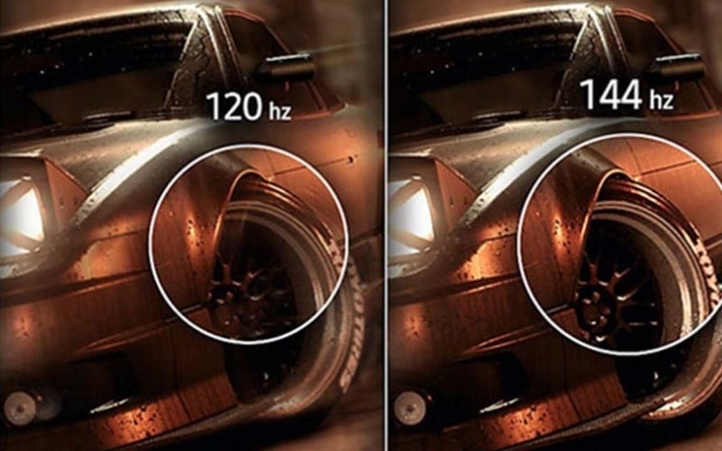 Tần số quét (Hz) càng cao thì chuyển động càng mượt