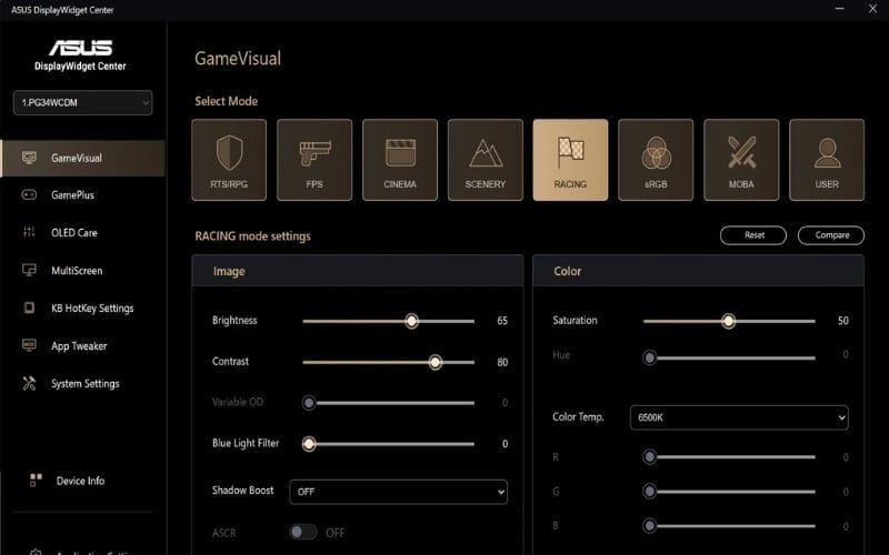 Dùng&nbsp;phần mềm điều khiển theo hãng&nbsp;màn hình để chuyển đổi chế độ Dual Mode