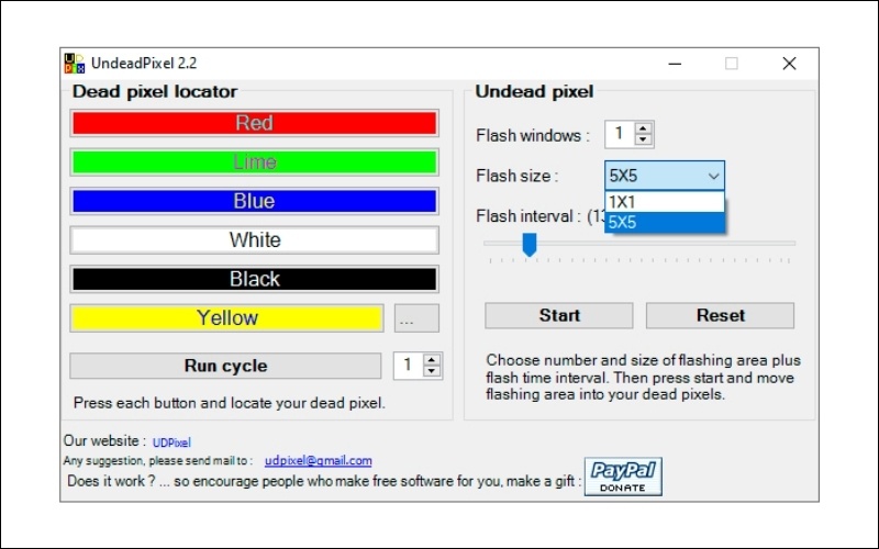 Sử dụng phần mềm Dead Pixel Locator
