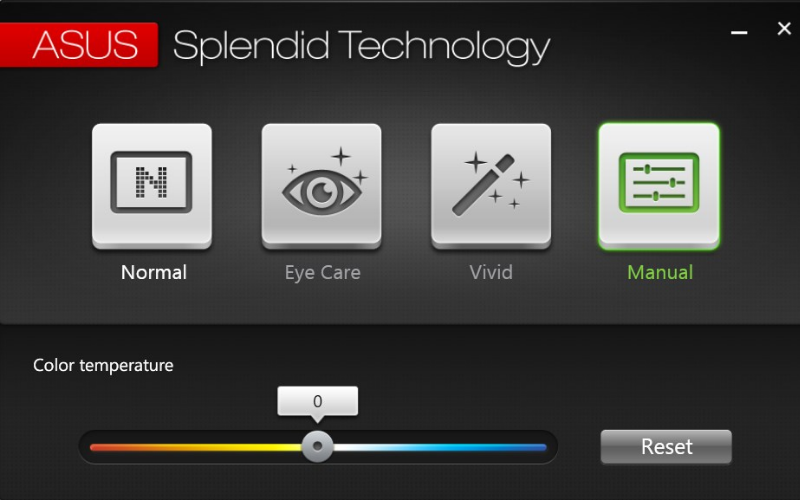 Kiểm tra màn hình laptop ASUS thông qua phần mềm&nbsp;ASUS Splendid