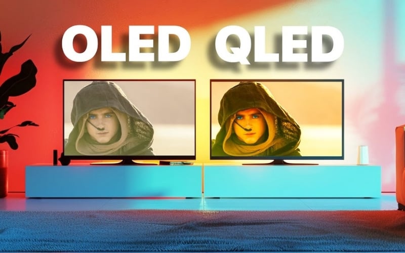 So sánh màn hình OLED và QLED
