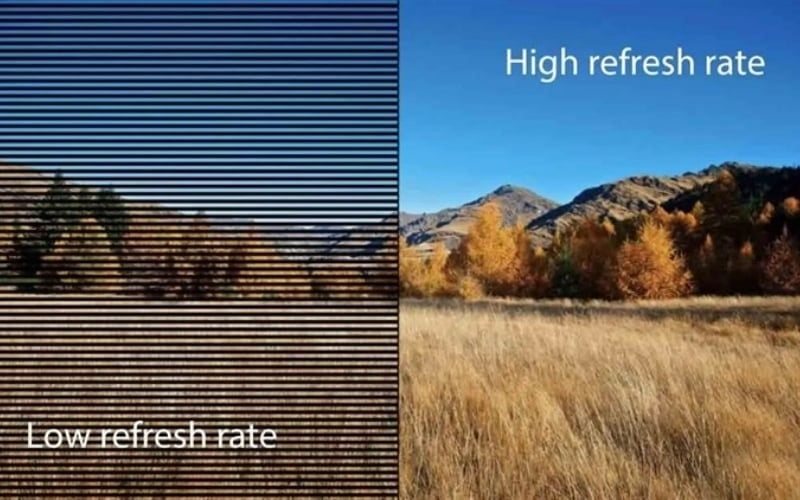 Tần số quét&nbsp;cao giúp hình ảnh mượt, phản xạ tốt và&nbsp;giảm&nbsp;mỏi mắt