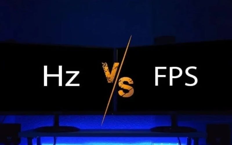 Hz là khả năng hiển thị màn hình, FPS là số khung hình GPU xuất ra