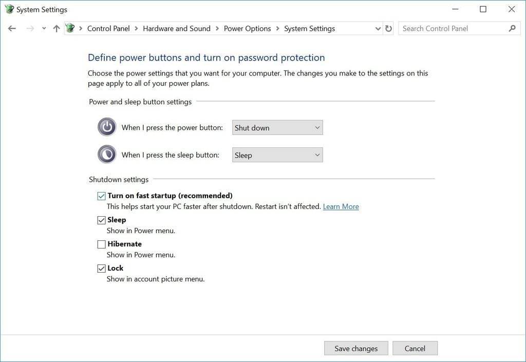 Tắt tính năng Fast Startup trong BIOS